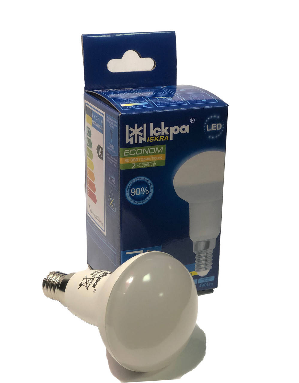 

Светодиодная рефлекторная LED лампа 5Вт 4000К колба R50 цоколь Е14 220B ТМ Искра