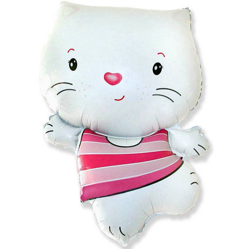 

Фольгированный шар мини-фигура "Котенок белый" 14" 902671 FlexMetal