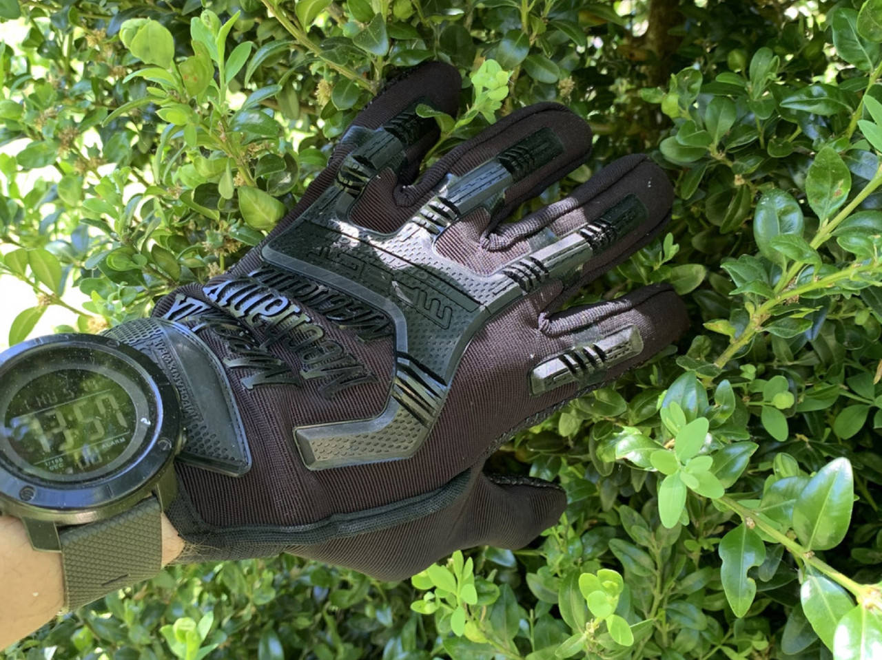 

Тактические Мото перчатки Летние Черные Мультикам, Черный