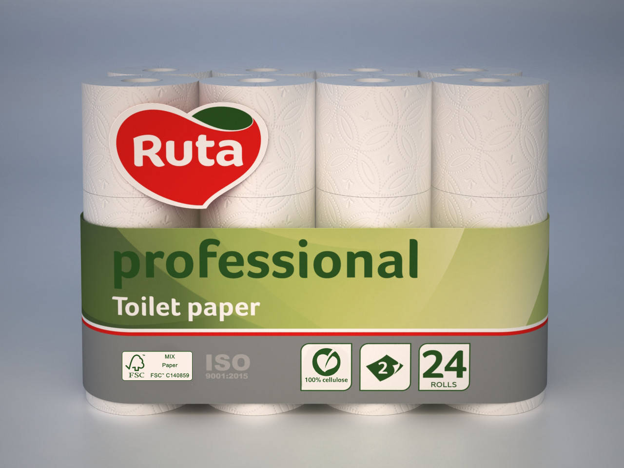 

Туалетная бумага Ruta Professional 24 рулона в упаковке 17 метров