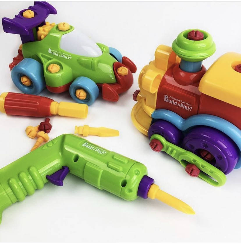 

Игровой набор конструктор машина и поезд build and play Keenway