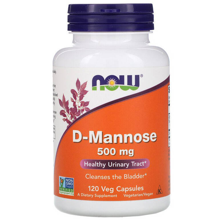

D-манноза NOW Foods "D-Mannose" 500 мг (120 капсул)