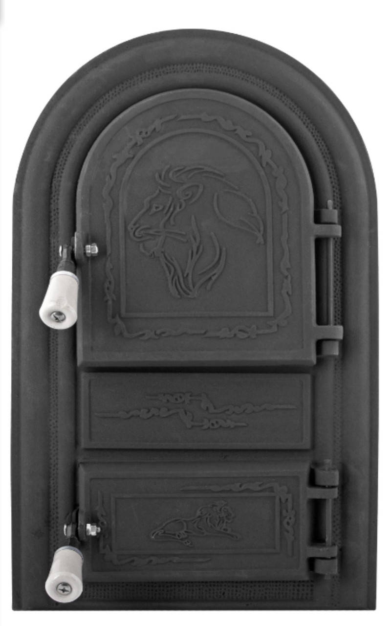 

Дверцы печные Leon 345х560 мм. Дверцы для кухни, барбекю