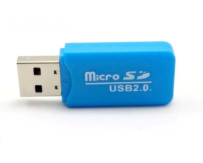 

Картридер microSD USB 2.0 CR 06, Голубой