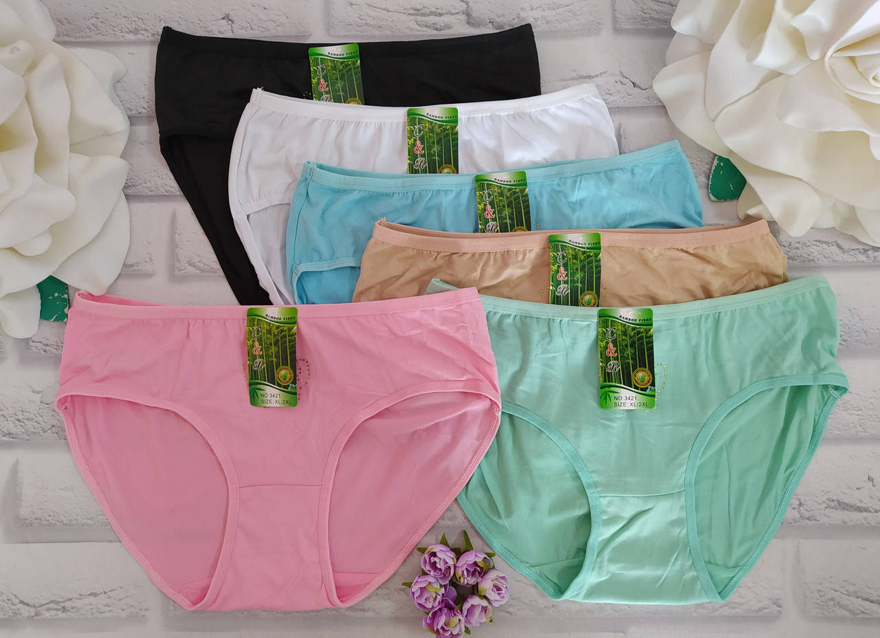 

Трусы женские XL-2XL 50-52 размер бамбук С&R SК-3421, Разные цвета