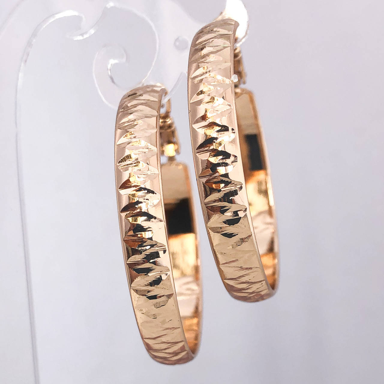 

Серьги кольца с гравировкой. Xuping