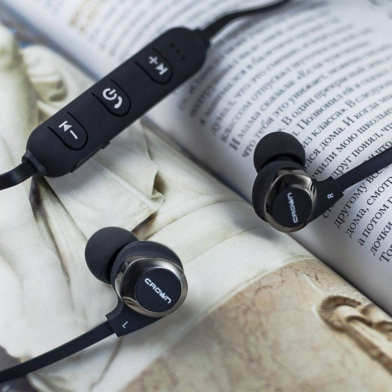 

Безпровідні навушники (bluetooth) Crown CMBE-503, Черный