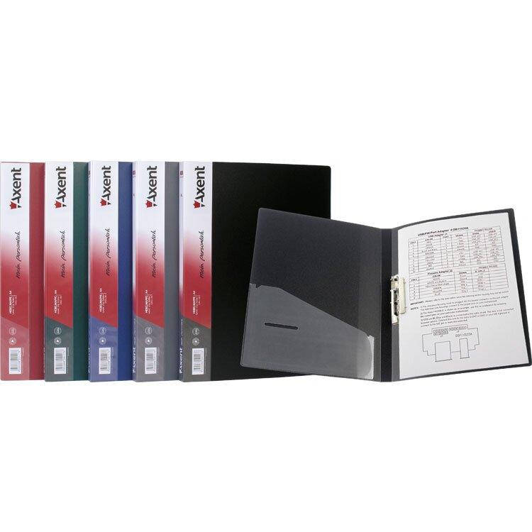 

Папка пластиковая А4 с боковым прижимом 1301, ассорти AXENT, Разные цвета