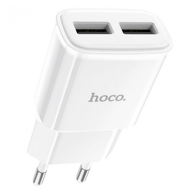 

Сетевое зарядное устройство для телефона на 2USB HOCO C88A |2USB, 2.4A| Белый