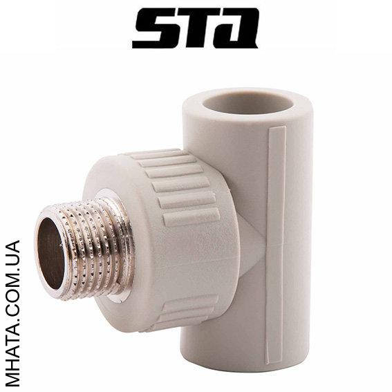 

Тройник с наружной резьбой STA d20*1/2"н (Сталь), Украина
