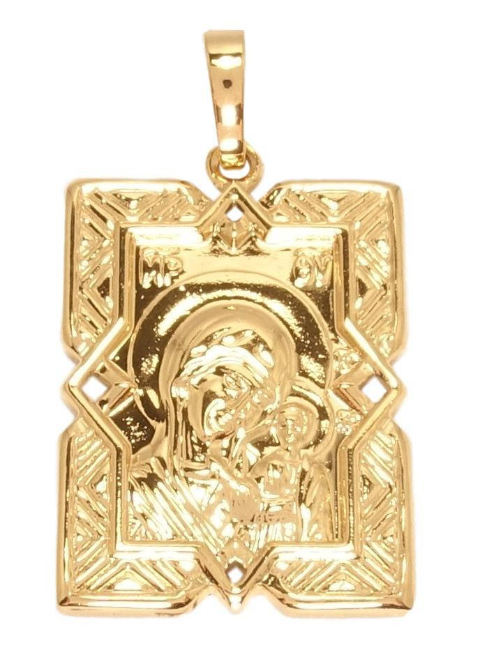 

Кулон Xuping Позолота 18K "Прямоугольная Ладанка Дева Мария с Младенцем"
