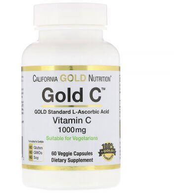 

CGN Gold C, витамин С, 60 капсул по 1г, vitamin C, вітамін С