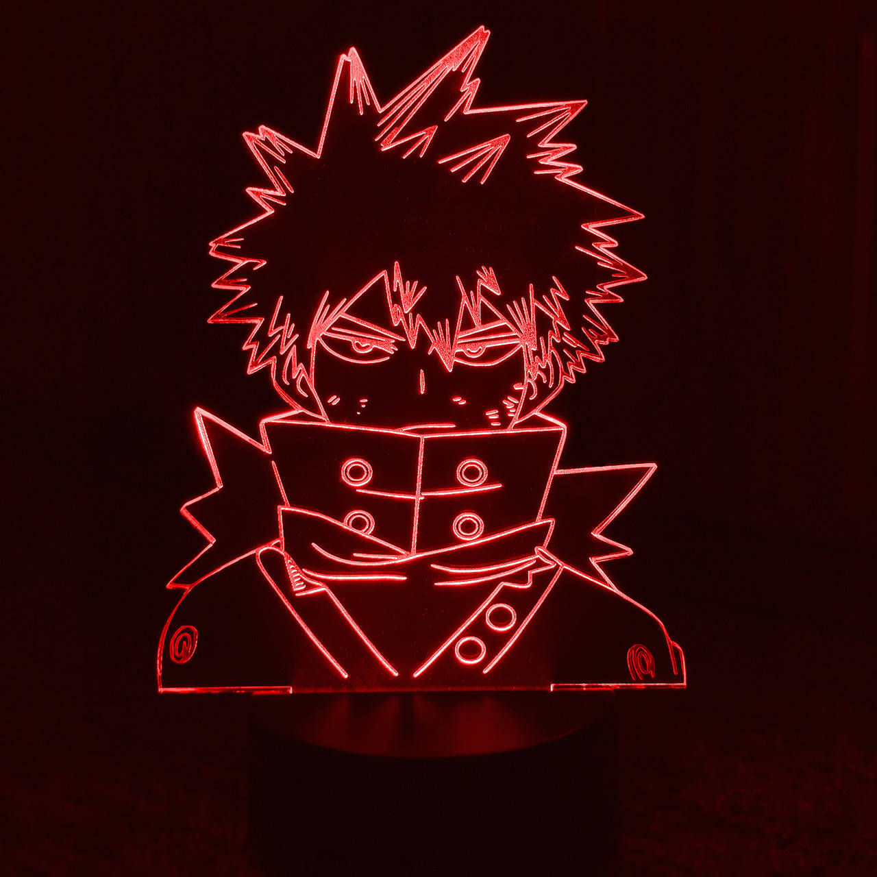 

Светильник-ночник 3d Кацуки Бакуго (Katsuki Bakugou) красный AVA-000587