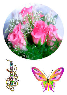 

Вафельна картинка для кондитерских виробів Жіноча (лист А4) 7