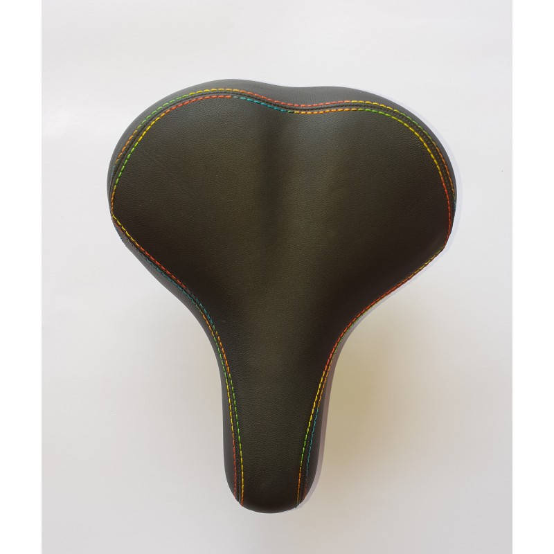 

Седло велосипедное с цветным швом (модель N25)