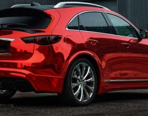 

Пленка Хромовая Зеркальная Глянцевая Отражающая Красная для авто 152х30 см, Красный