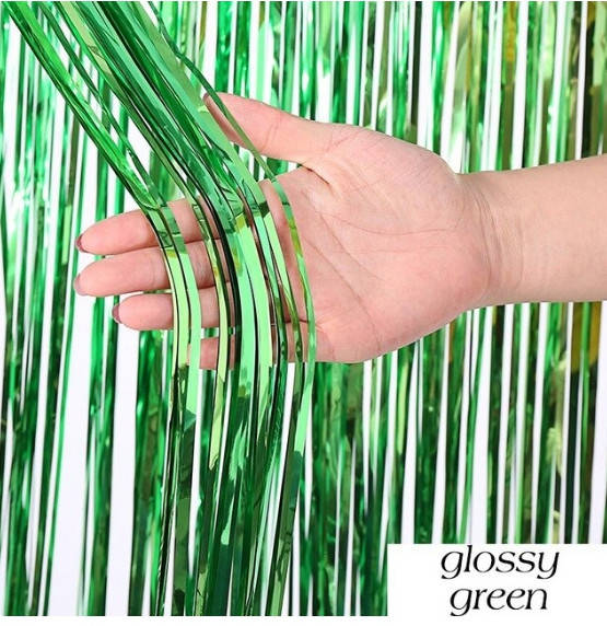 

Шторка занавес из фольги для фото зон зелёная 1х2 метра