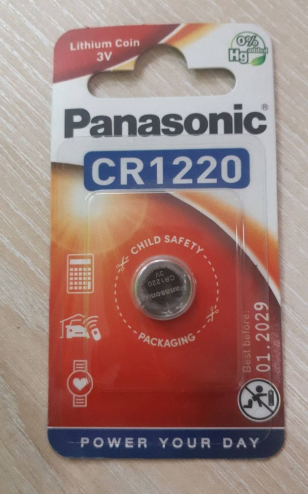 

Дисковая батарейка PANASONIC Lithium Cell 3V CR1220