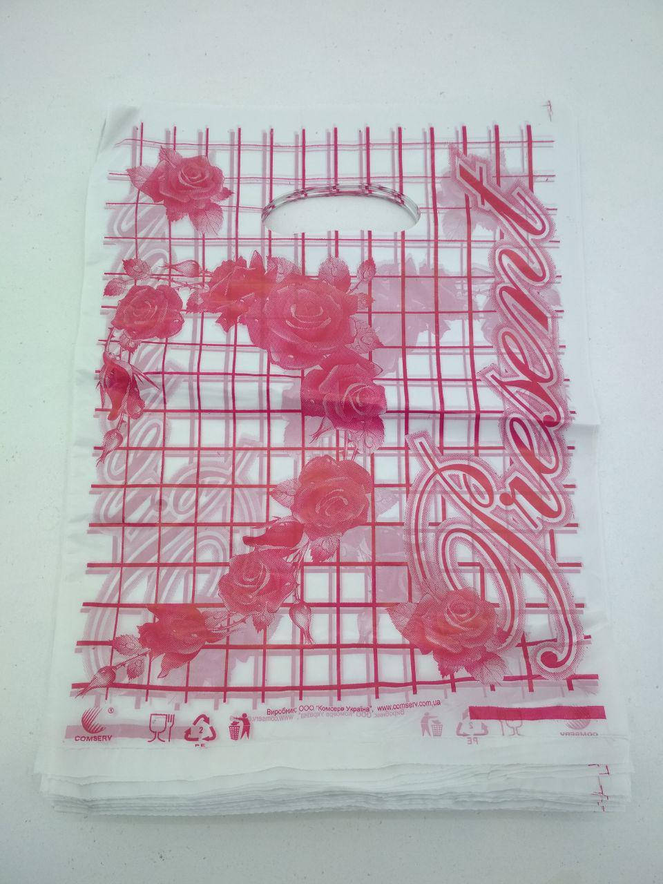 

Пакет с прорезной ручкой тип банан(20*30)"Миник №1" Комсерв (100 шт)Полиэтиленовые пакеты сумки кульки