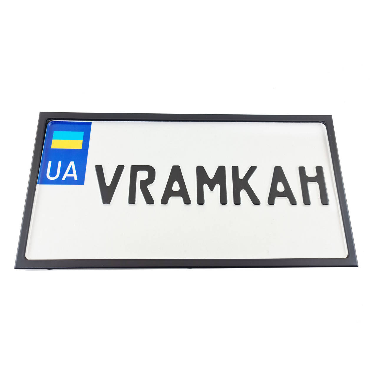 

Номерная рамка для авто под американский номер (стальная черная матовая)