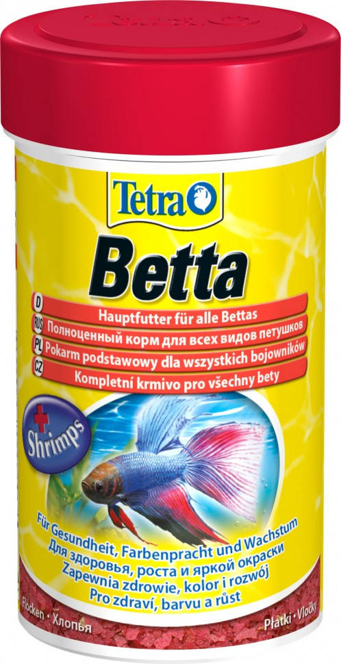 

Корм для аквариумных рыб (петушков) Tetra Betta в хлопьях 100 мл