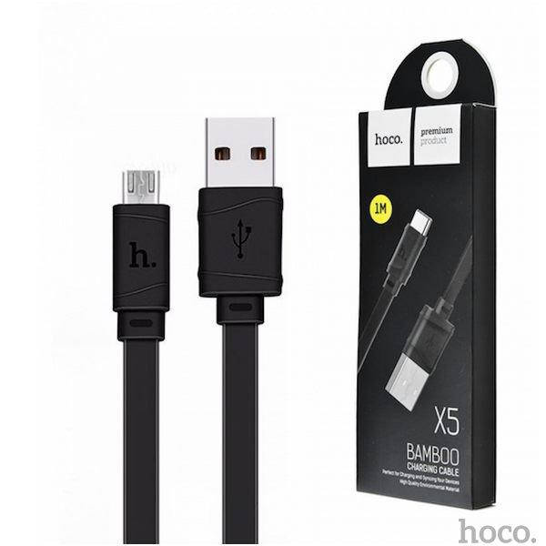 

Качественный micro-USB кабель Hoco X5 BAMBOO, 100см, плоский