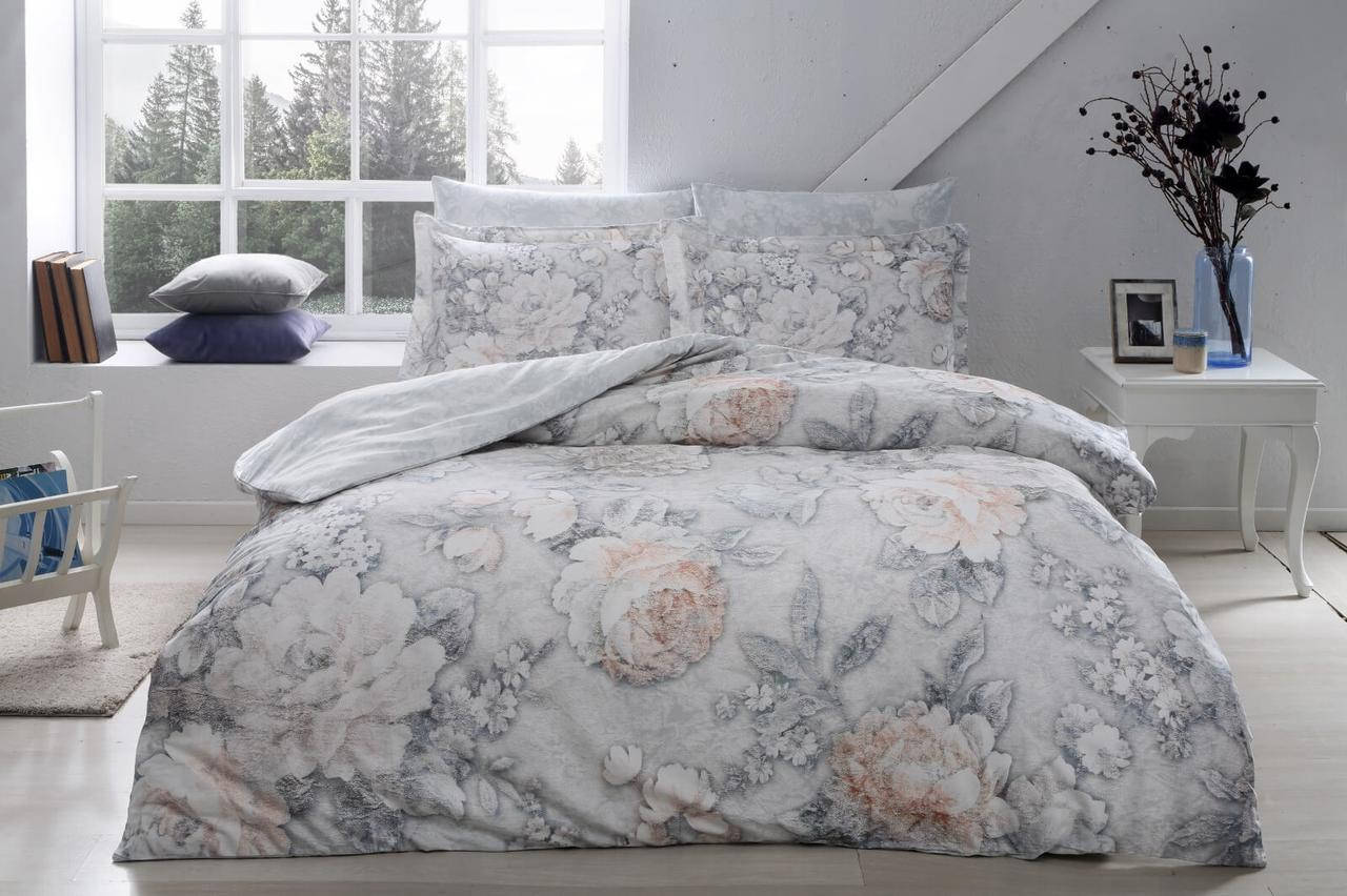 

Двуспальный евро комплект TAC Seine Grey Сатин-Digital, Серый