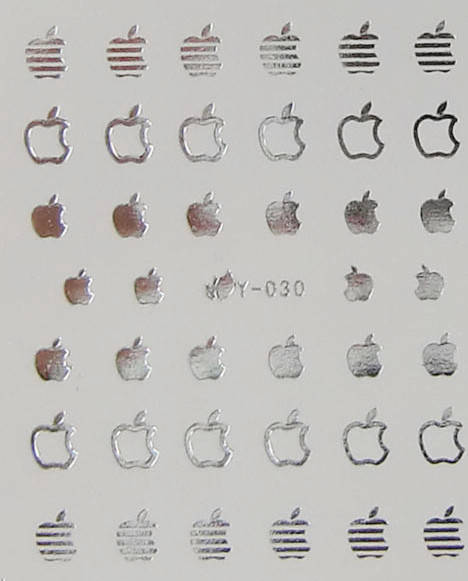 

Водная наклейка для дизайна ногтей (серебро)