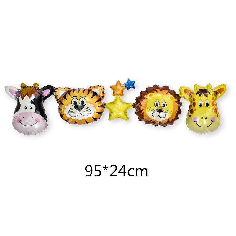 

Шар фольгированный гирлянда мини фигуры Животные 95х24 см
