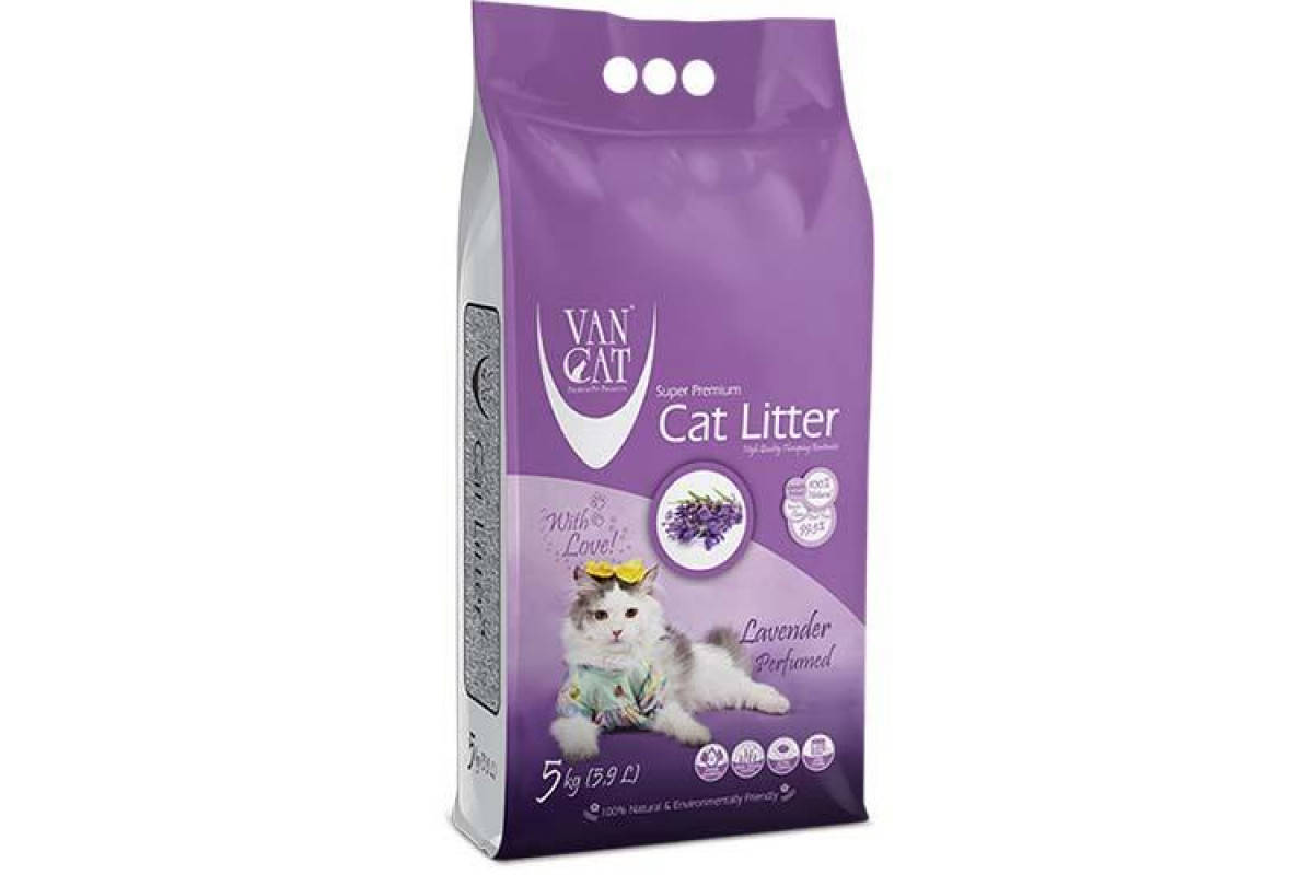 

VanCat LAVENDER - комкующийся наполнитель для кошачьего туалета (аромат лаванды) - 5 кг