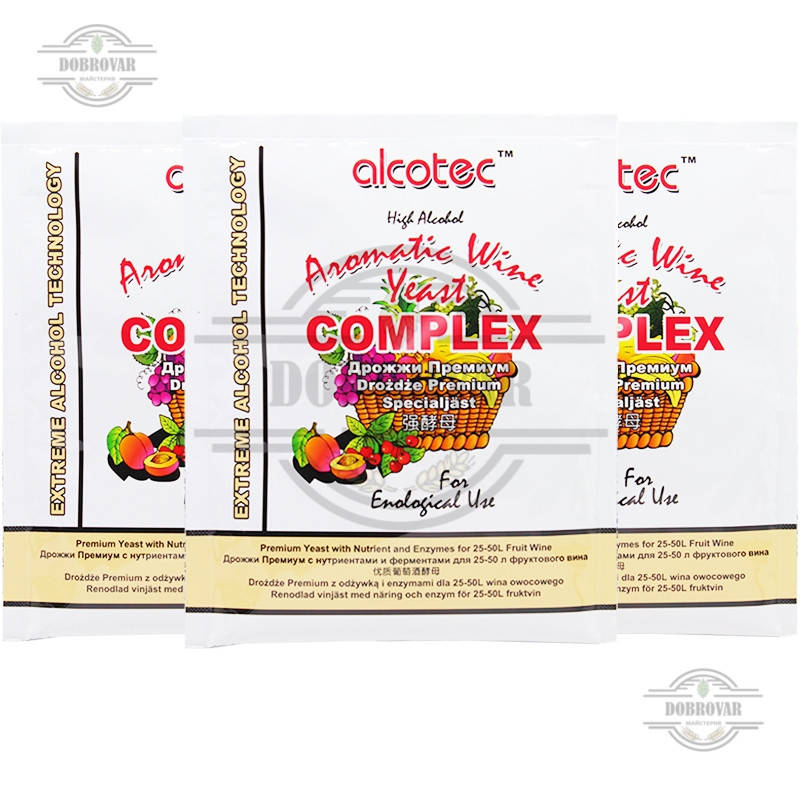 

Дрожжи фруктовые сухие Alcotec Aromatic Wine Complex, 40г