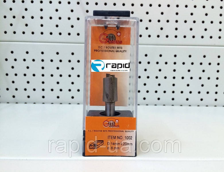 

Фреза ГЛОБУС 1002 D14 d8 h 20 пазовая прямая