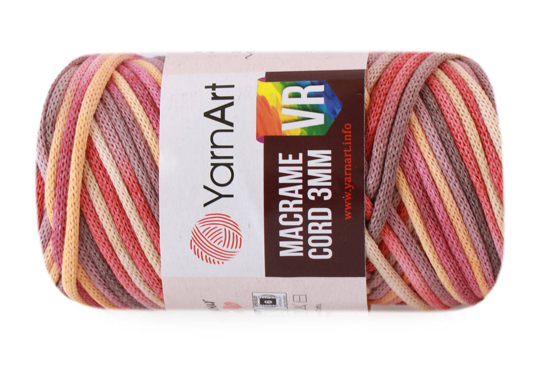 

YarnArt Macrame Cord 3mmYarnArt VR, №923, Секционное крашение