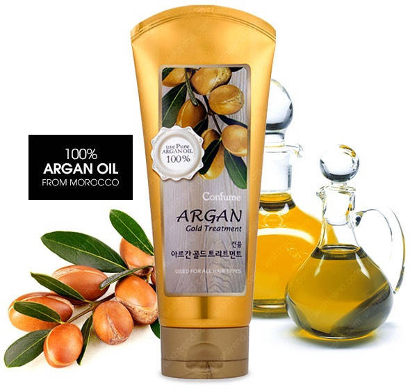 

Маска для волос с аргановым маслом WELCOS Confume Argan Gold Treatment,