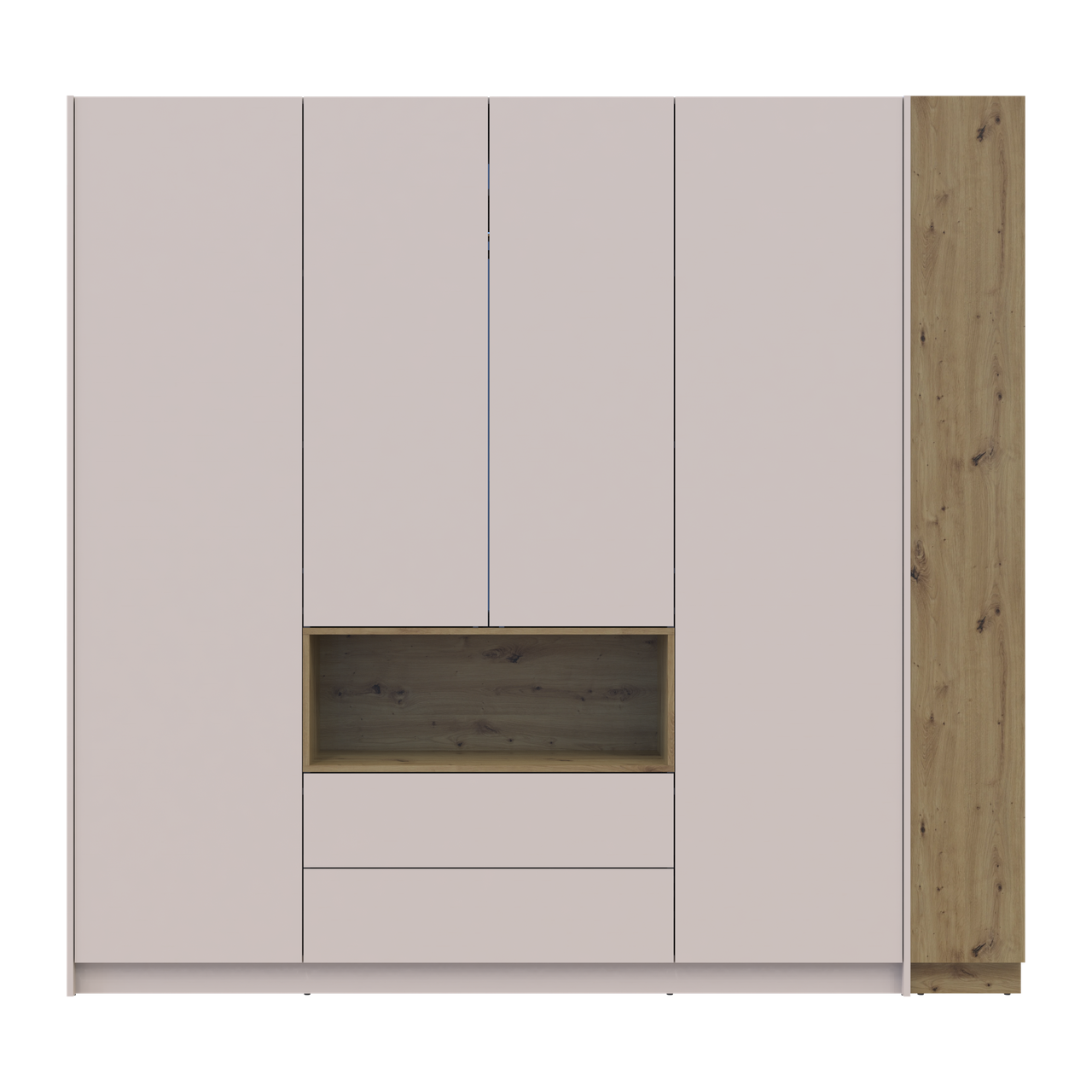 Шафа для одягу з нішею та етажеркою Doros Дейл Кашемір/Дуб Артізан 4 ДСП 234х52х220 (42005159) 10