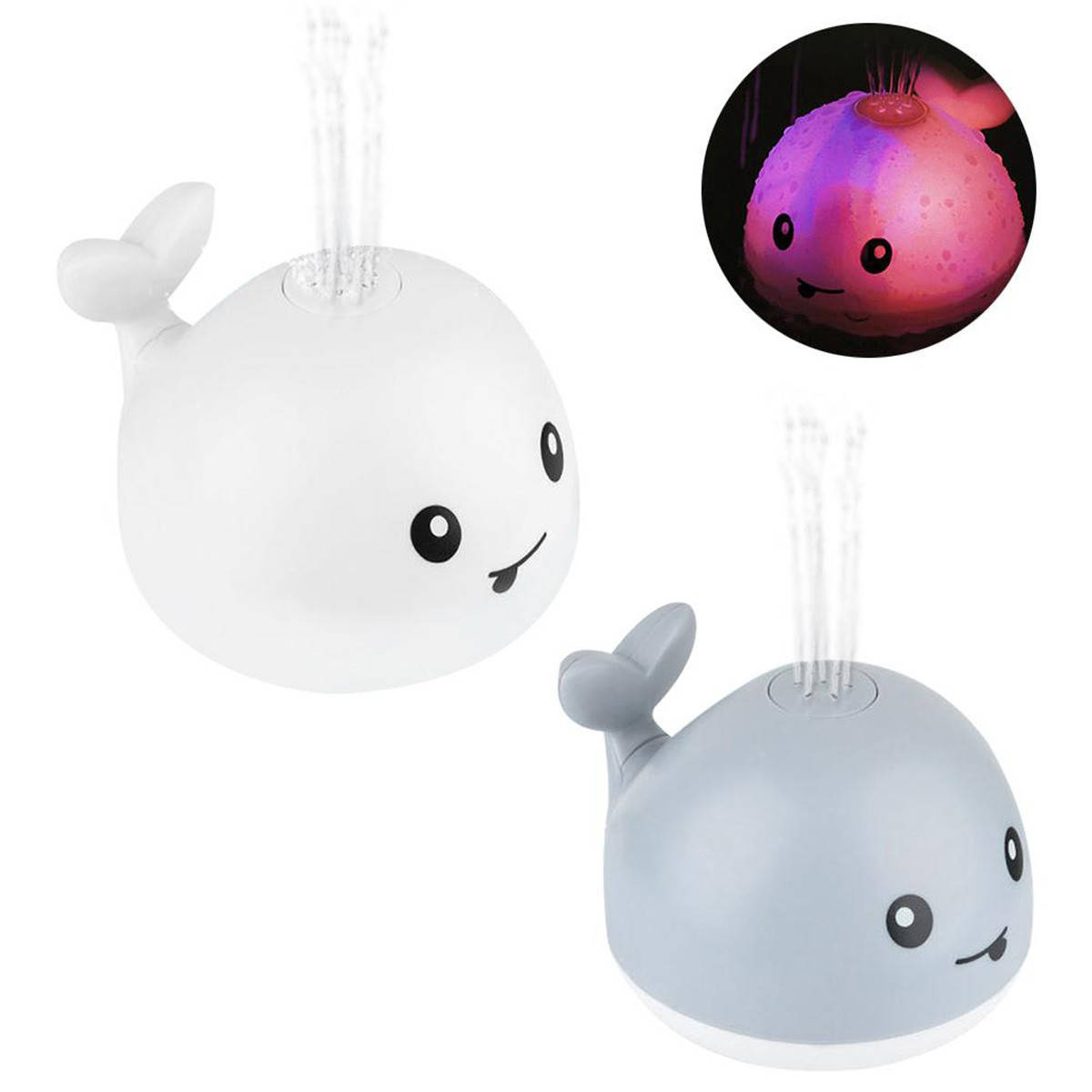 

Игрушка для ванной Spray water bath toy | Игрушка для купания кит с фонтаном Серый
