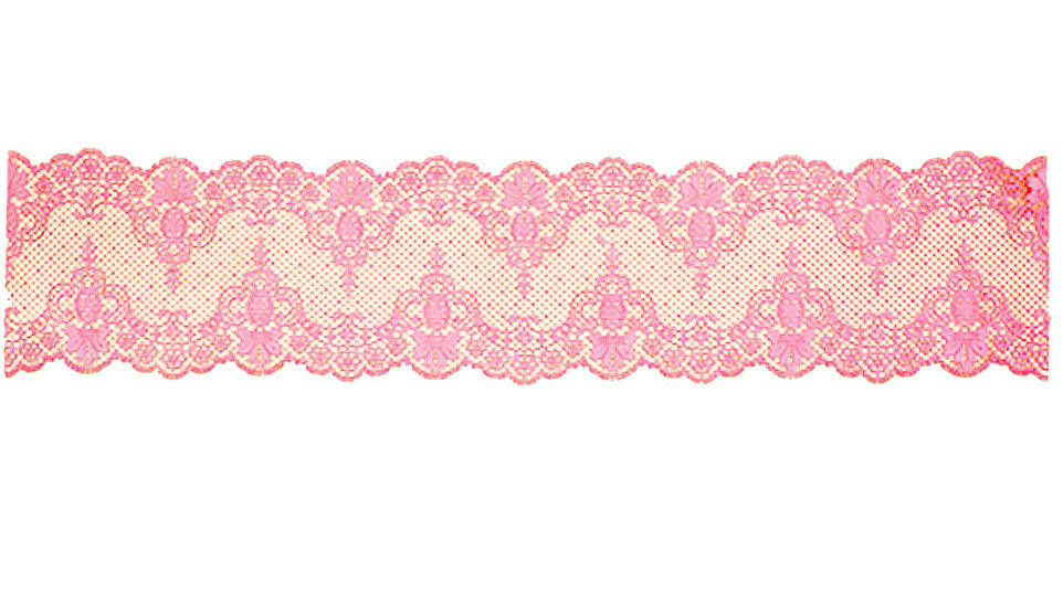 

Сахарное украшение для торта "Кружево №425 розовое" 2, Розовый