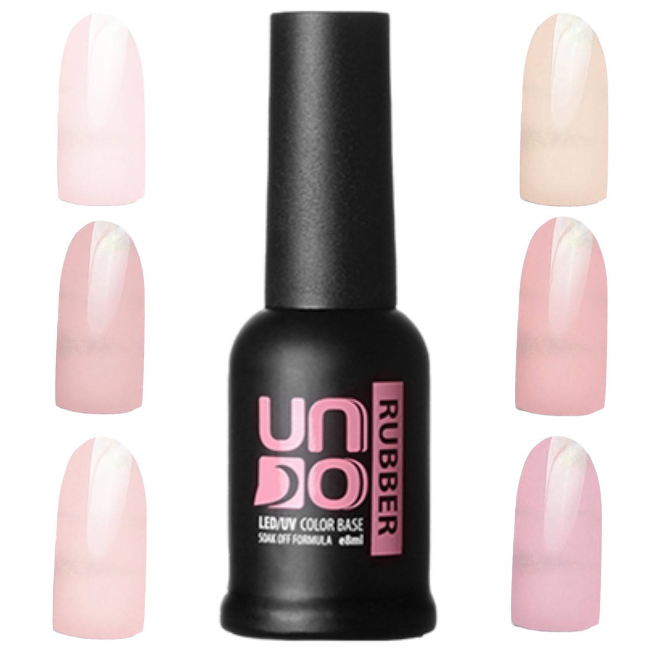 

UNO, Камуфлирующее базовое покрытие LED/UV Color Rubber Base, 8 мл.