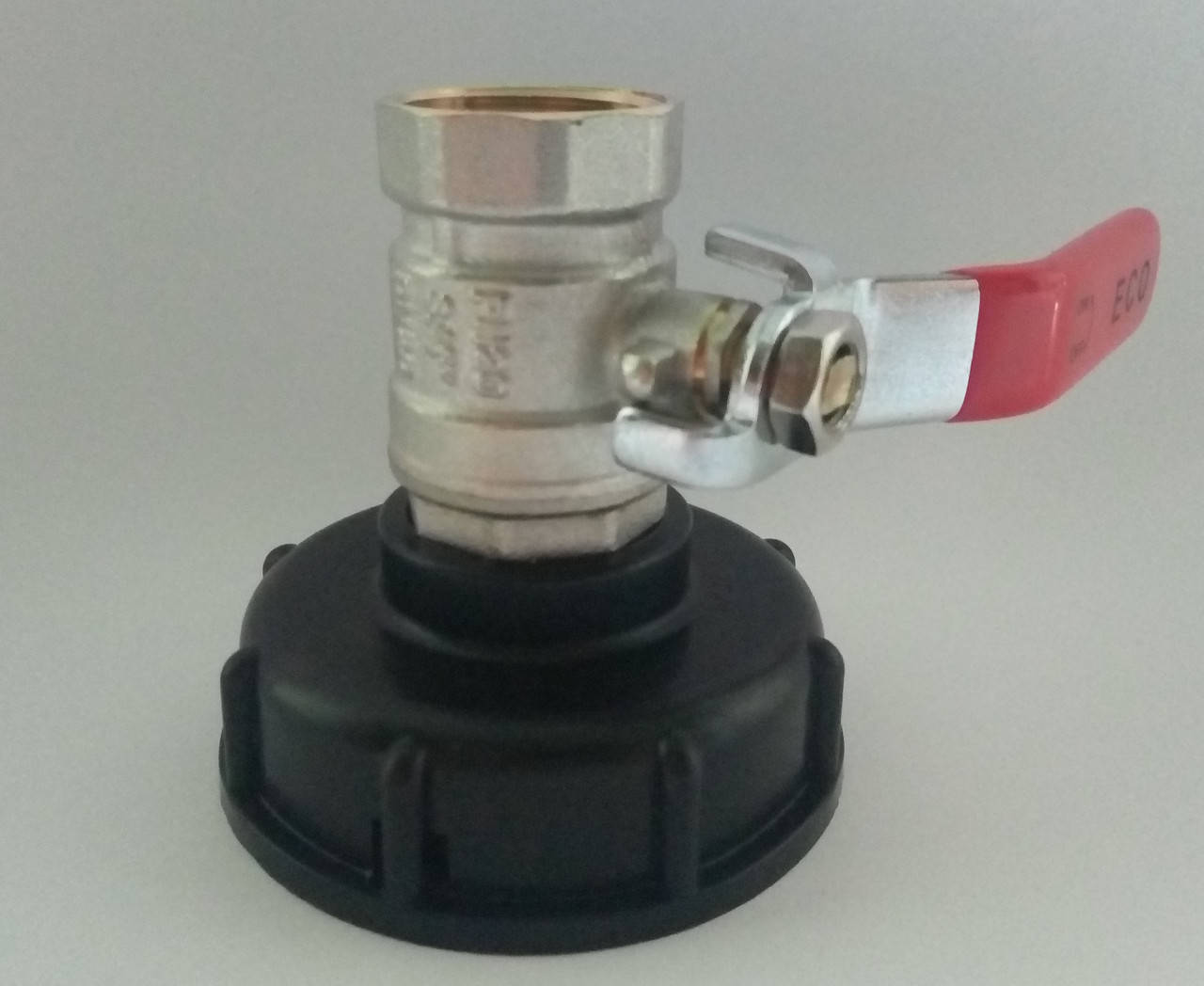 

Переходник 60х6мм на 3/4" вн. резьба, с краном (под Еврокуб)