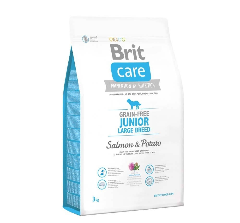 

Корм для собак Brit Care Grain-free Junior Large Breed Salmon & Potato 3кг