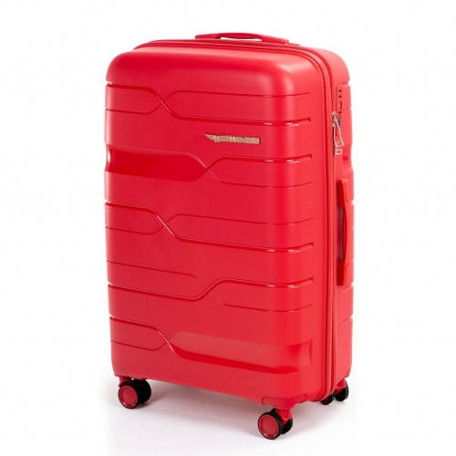 

пластиковый чемодан на 4 колесах Wings PP08 L Красный