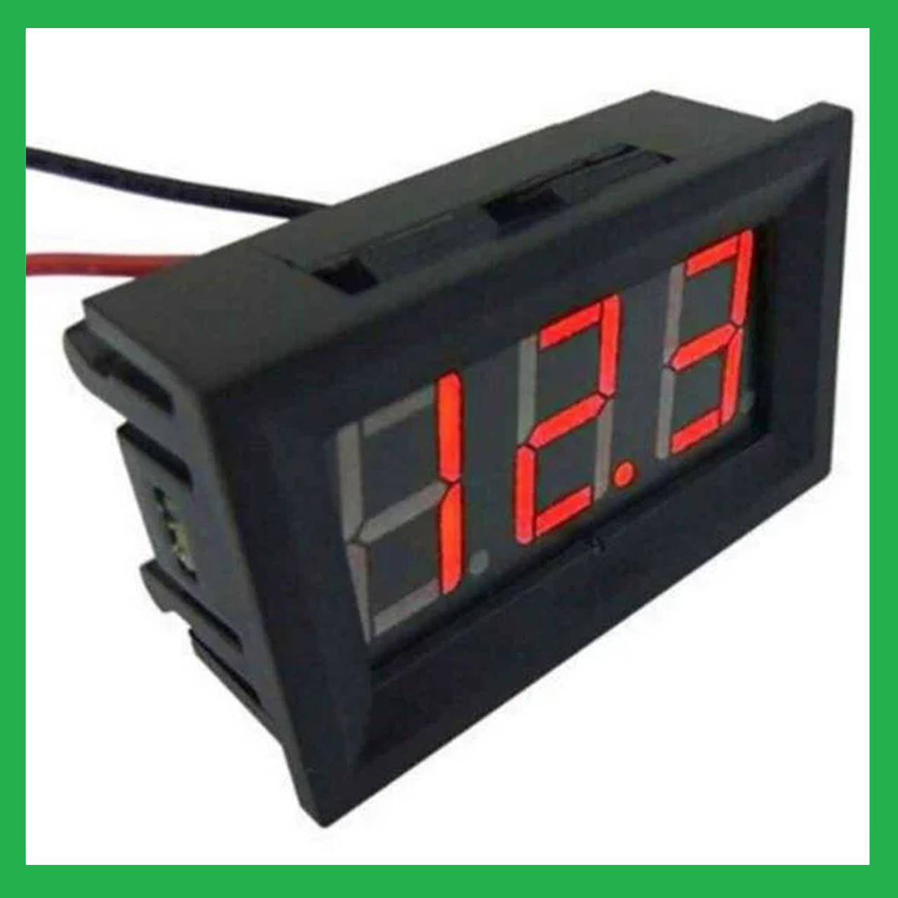 

Цифровой вольтметр DSN-DVM-568 постоянного тока 4,5-30В DC Красный автономный. два провода., Черный