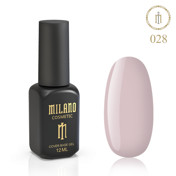 

Каучуковая основа база для гель-лака ногтей Цветная Milano 12 мл № 28