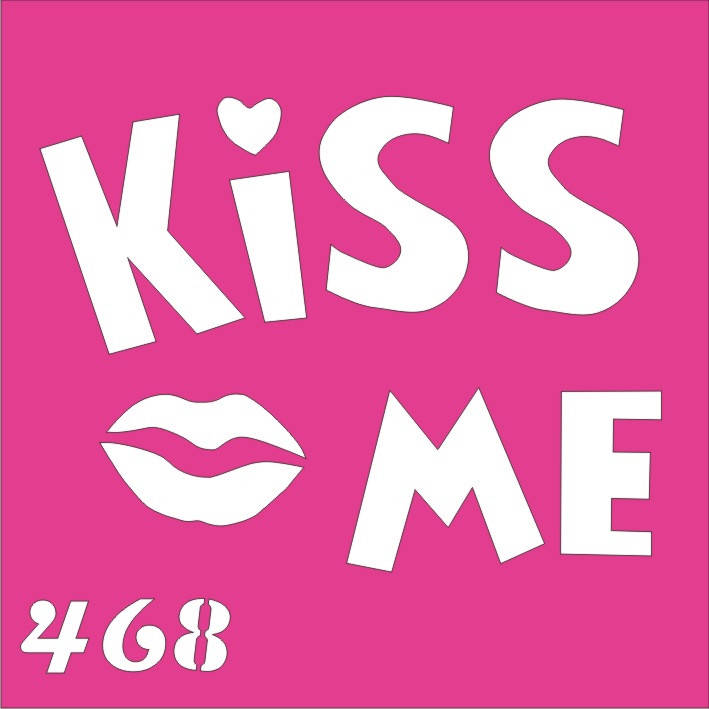 

Трафарет Kiss me для био-тату хной, блеск тату Boni Kasel № 468