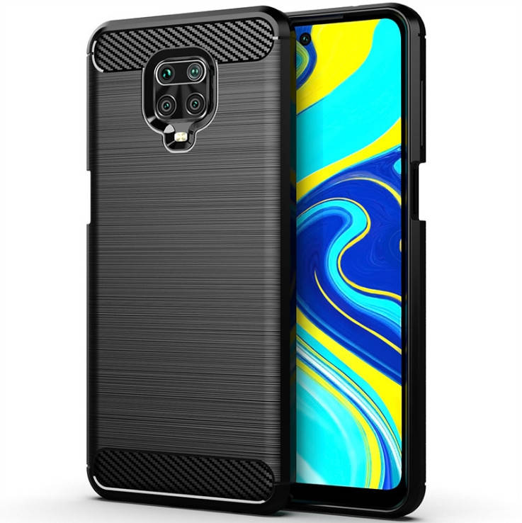

Противоударный чехол для Xiaomi Redmi Note 9S, Rugged Carbon, черный