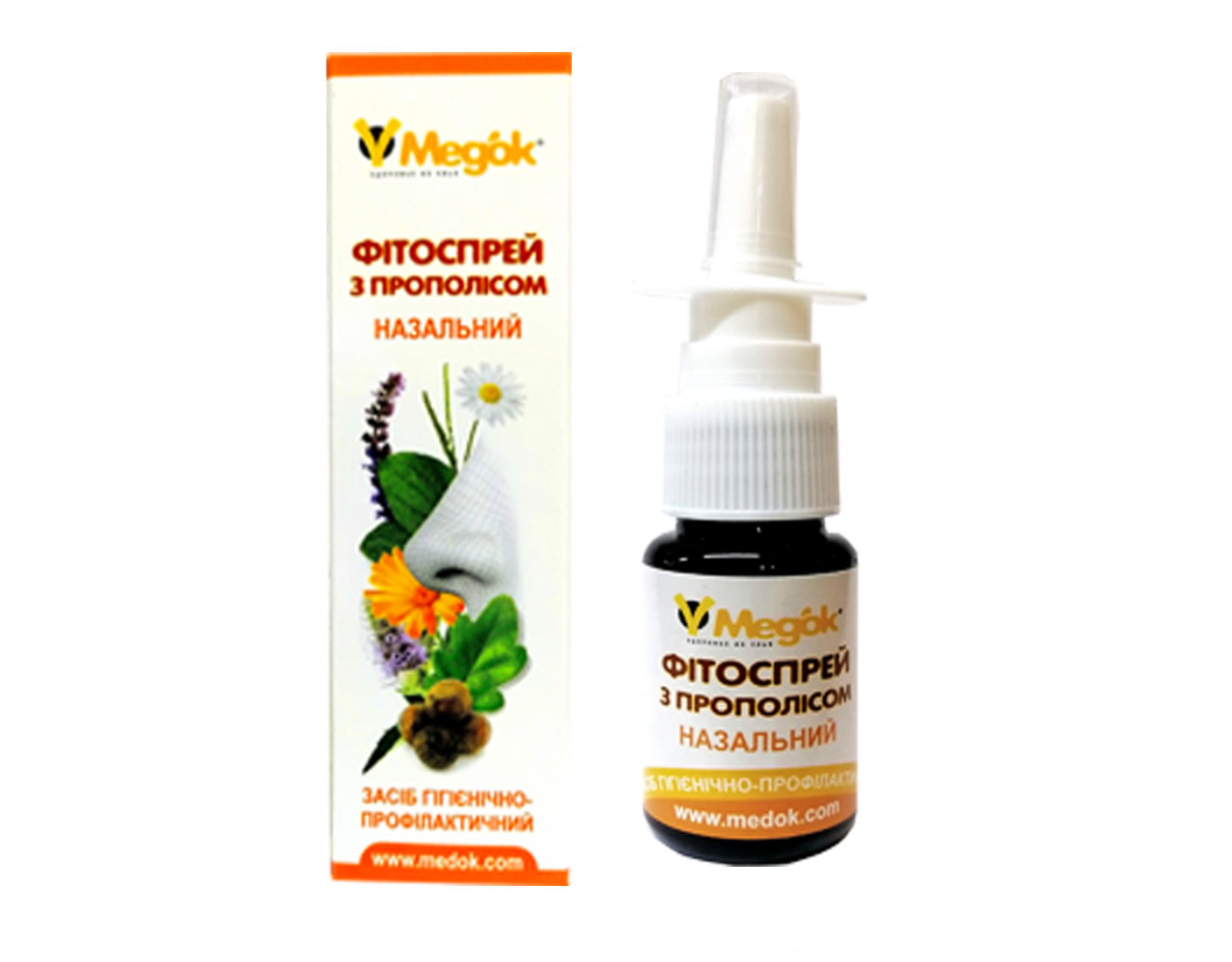 

Спрей назальний з прополісом та лікарськими травами