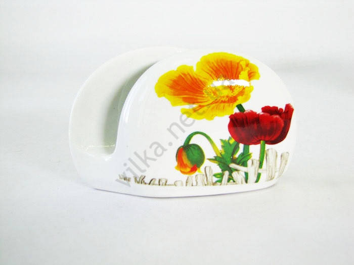 

Салфетница керамическая Маки w 12 cm h 8 cm