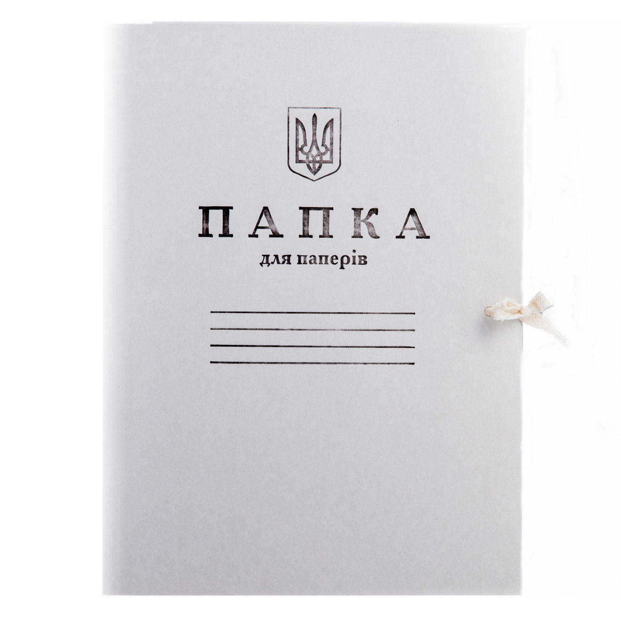 

Папка для бумаг, картонная, на завязках, А4, Белый