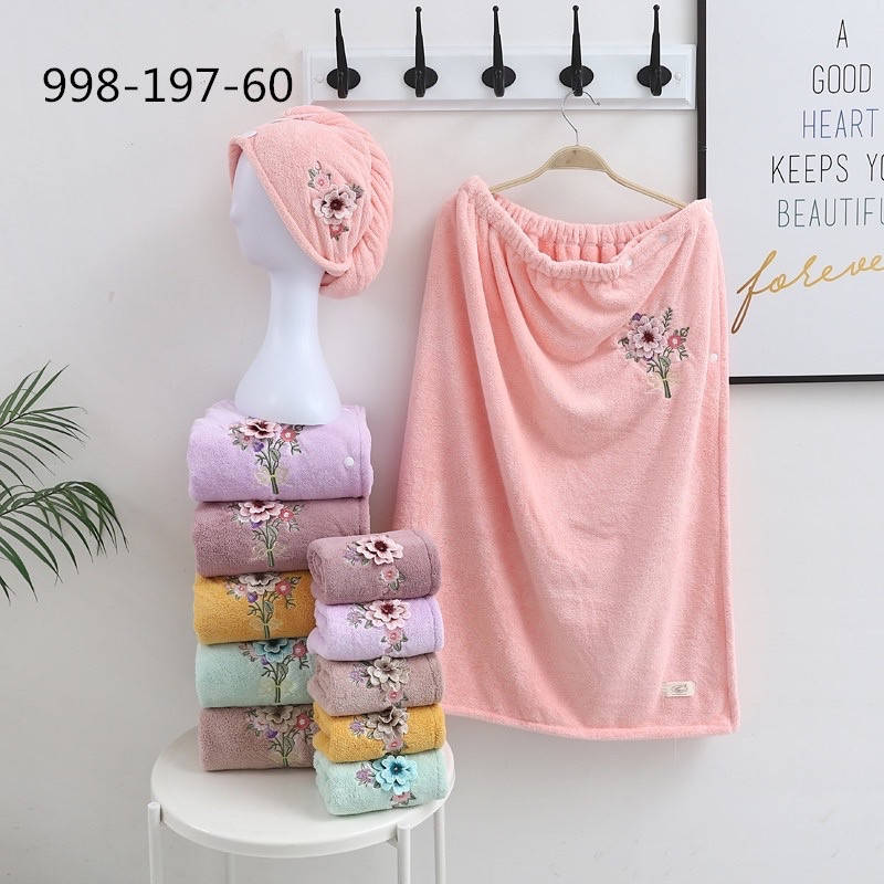 

Подарочный набор для бани-сауны полотенце и чалма, размер 80х145см