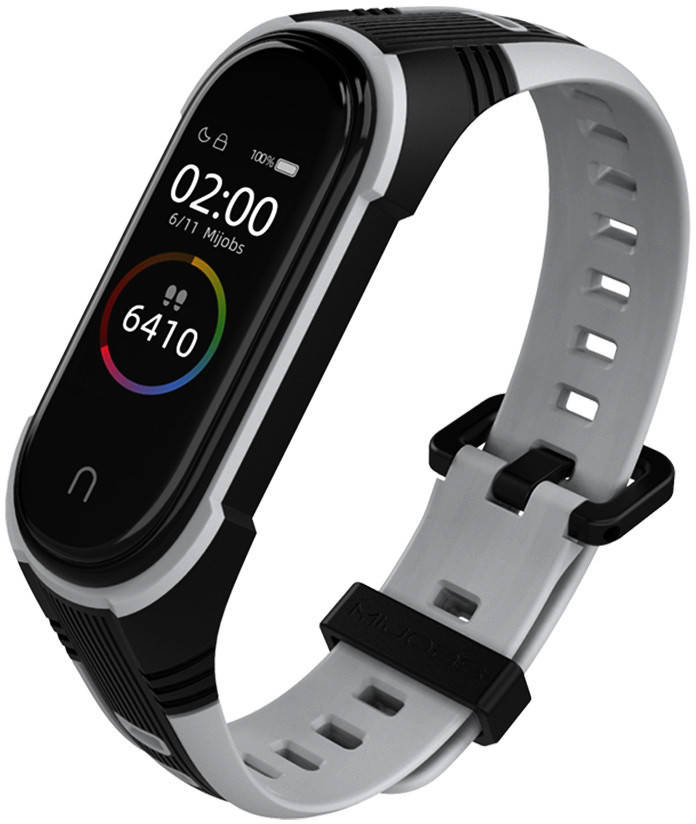 

Ремешок Mijobs Sport для Mi Band 5 / 6 Black-Grey